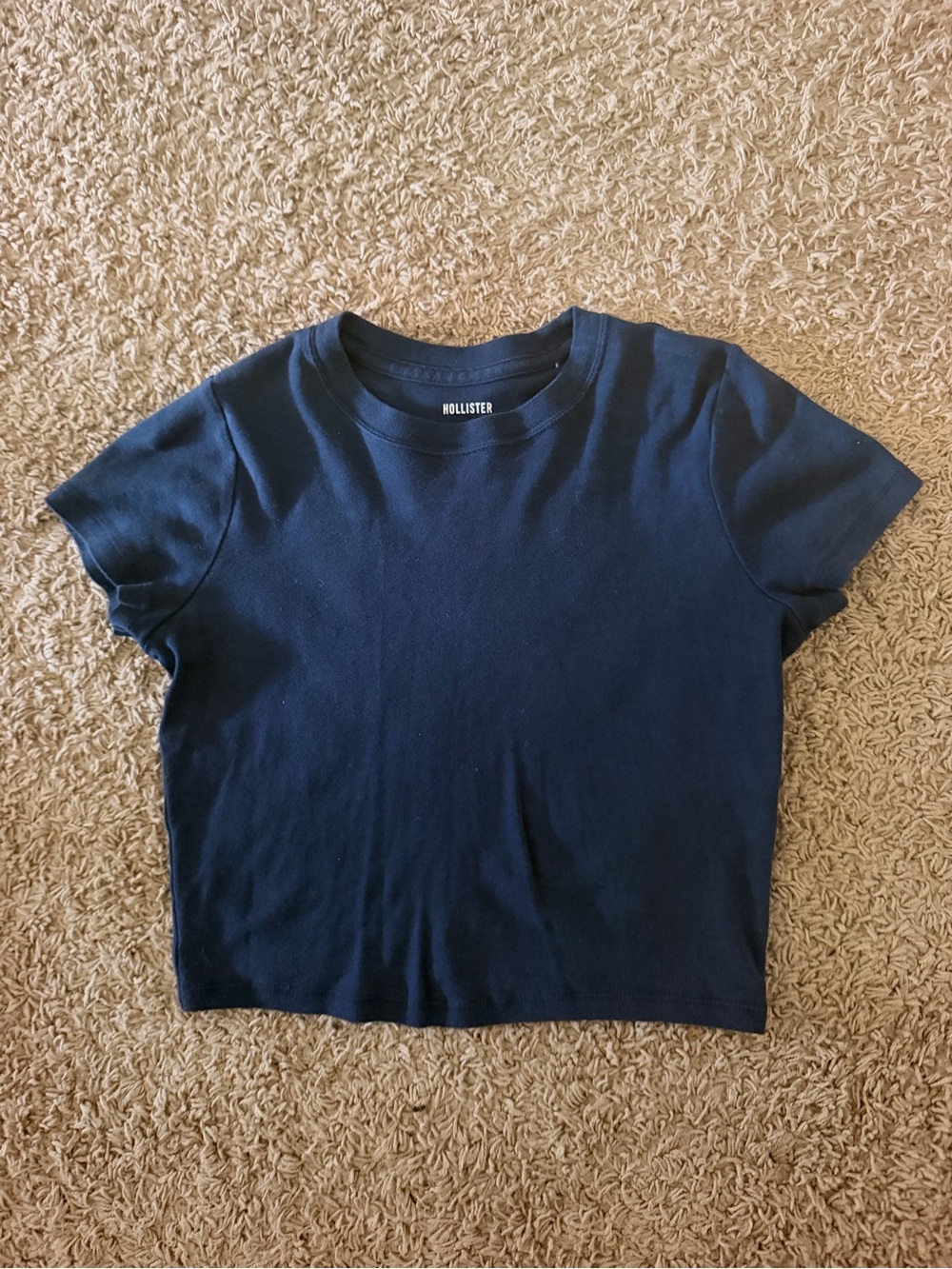 Hollister Navy Short Sleeve Crew Tee